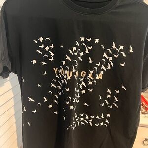 YoungLA Black T-Shirt with White Logo